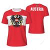 AUSTRIA Flag 3D Print Sports Quick-dry Breathable Men T-shirt Football Jersey Team Short-sleeve Parent-child Top Clothes Summer