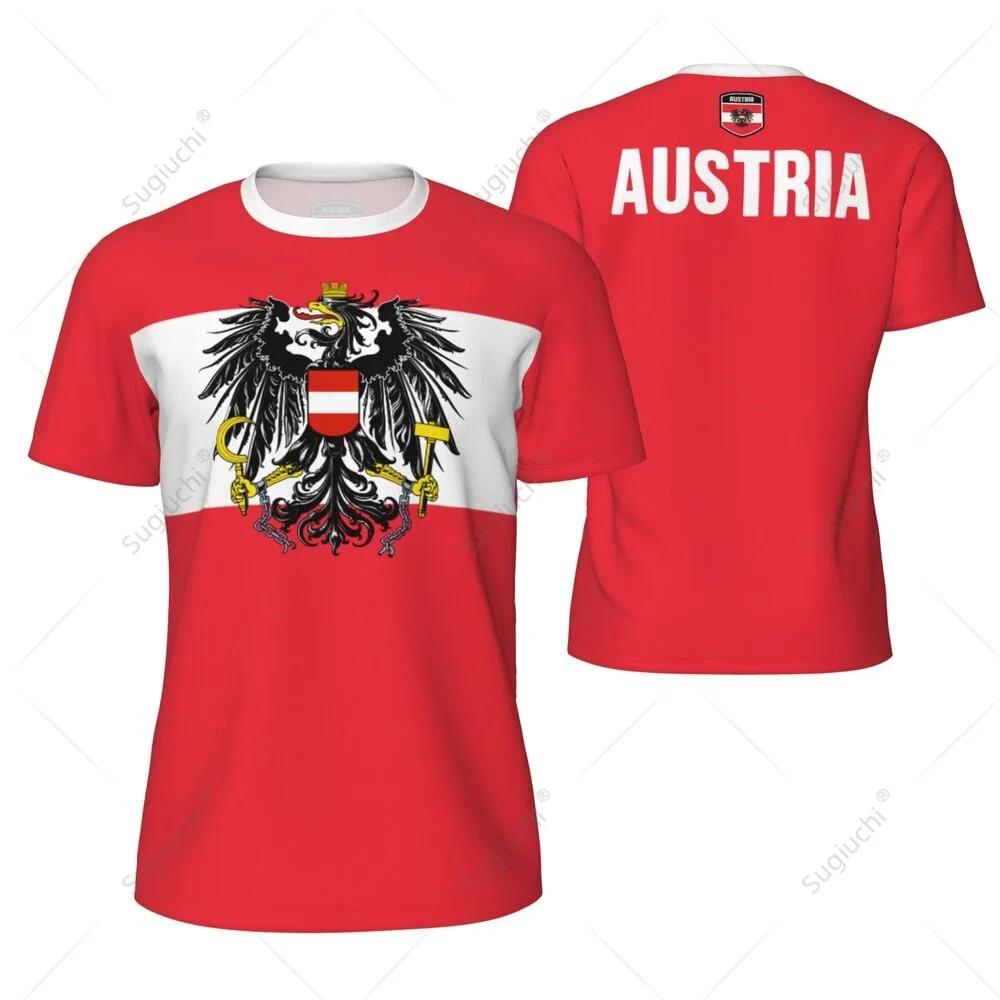 AUSTRIA Flag 3D Print Sports Quick-dry Breathable Men T-shirt Football Jersey Team Short-sleeve Parent-child Top Clothes Summer