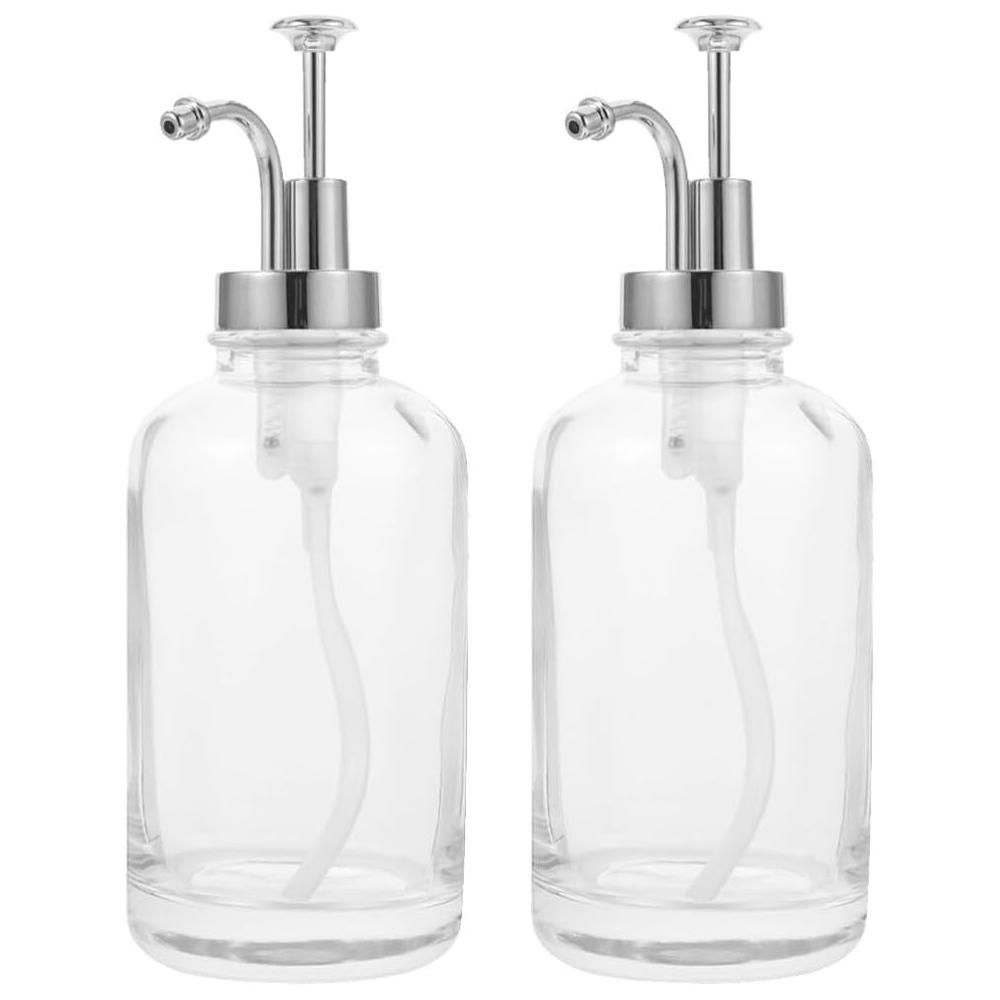 Drinkware Coffee Syrup Dispenser Accessories 1/2 Pack 16oz/500ml Syrup Dispenser with Funnel Syrup Pump Dispenser Leak Proof