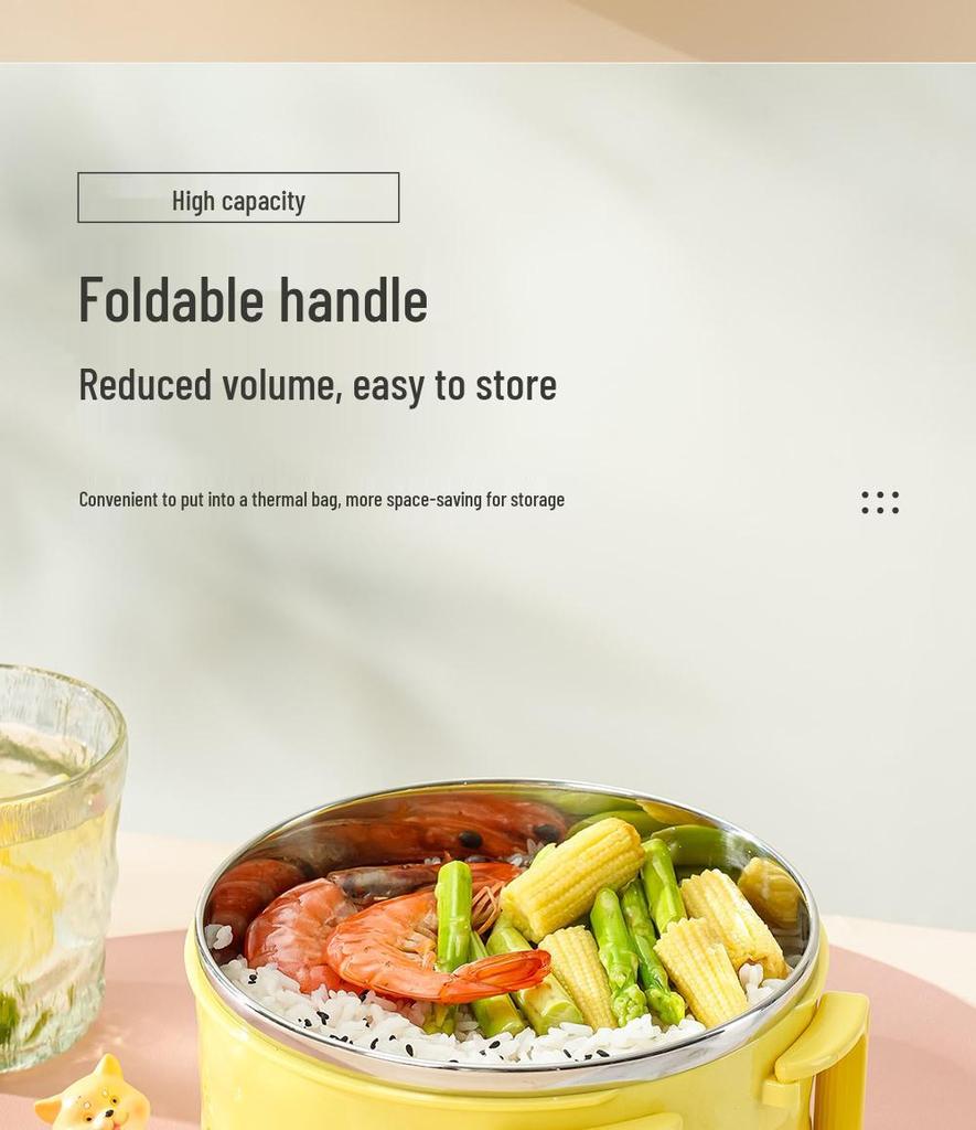 304 Stainless Steel Instant Noodle Bowl Set with Lid - Perfect for Dorms