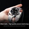 Correa de Reloj de Acero Inoxidable Malla Milanesa 19/20/21/22mm Pulsera Para Correa Longines Plana Para Hydroconquest Master Collection