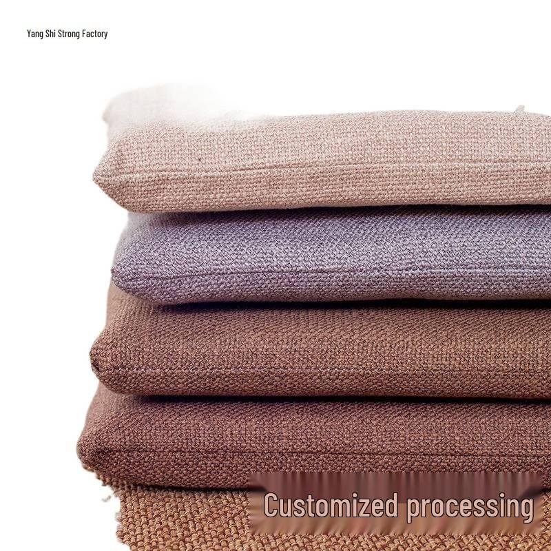 Four Seasons Linen Chair Cushion: New Chinese Style for Tea, Mahjong, Computer, Crescent, or Dining Chairs.