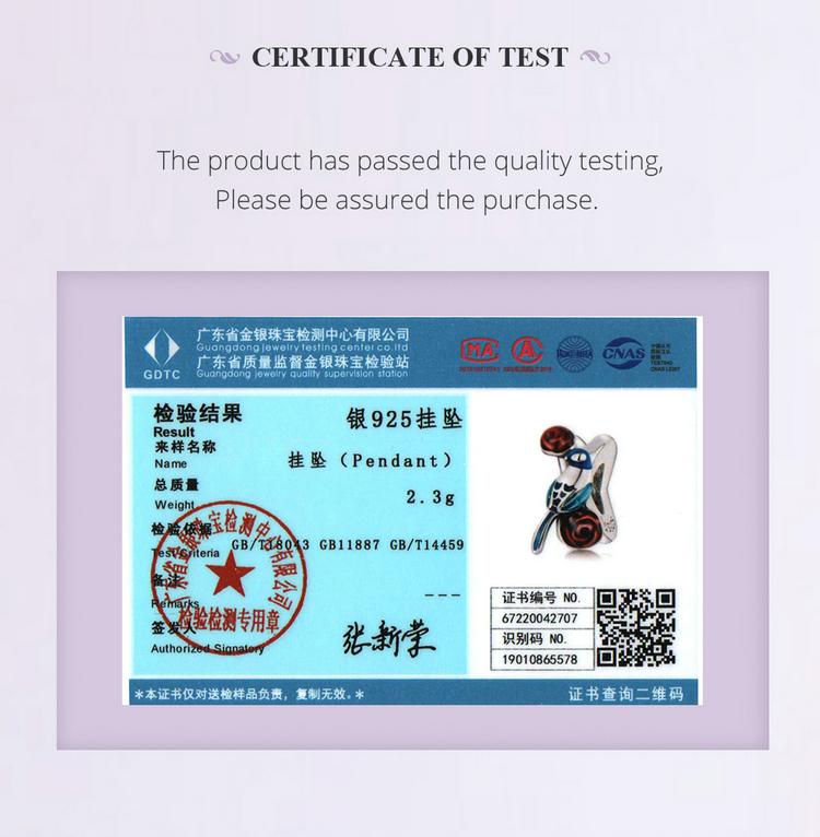 Bamoer Genuine 925 Sterling Silver Flower & Bird Charms Grain Rain Pendant Fit Women Snake Bracelet & Bangle Spring Jewelry Gift