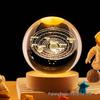 Ornamenti personalizzati a forma di sfera di cristallo 3D con incisione di logo luminoso