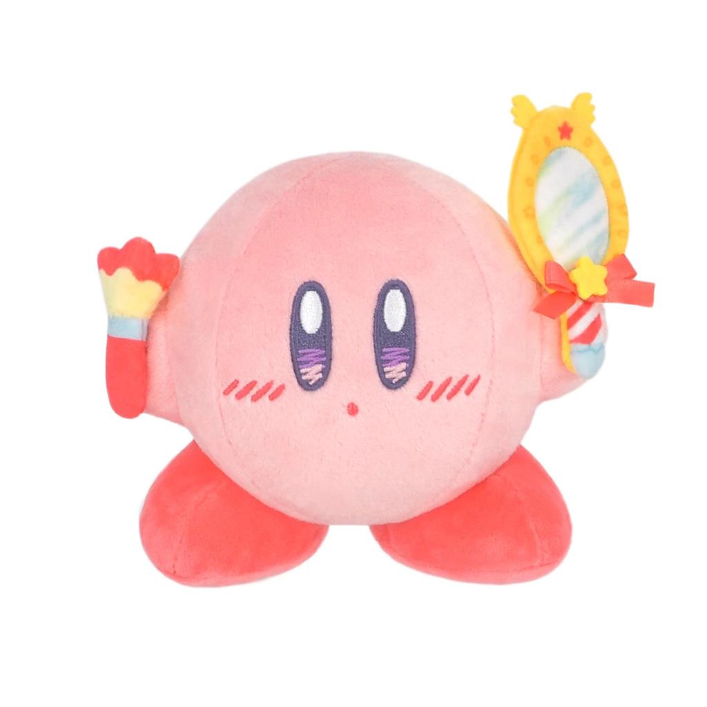 Sanei Boeki Kirby of the Stars Kirby Happy Morning Plush Toy Makeup Play (Kirby) W14 X D9 X H11cm Plush Toy KHM-01