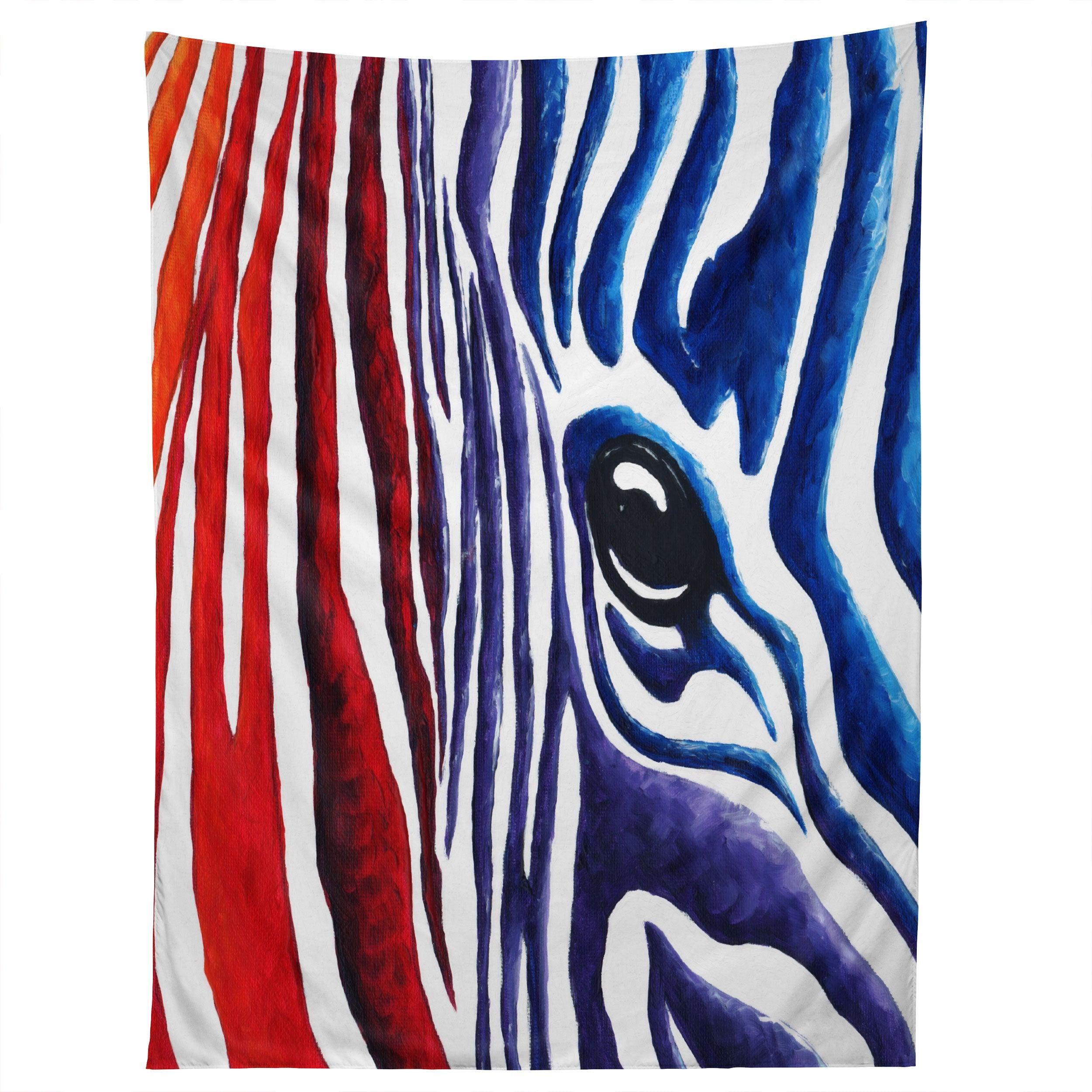 COLORFUL ZEBRA tapestry 75x100