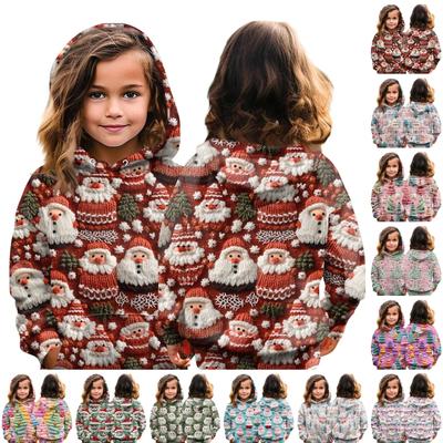Children's Hoodies Loose Christmas Prints Hooded Sports Shirt Fashionable Sports Shirt