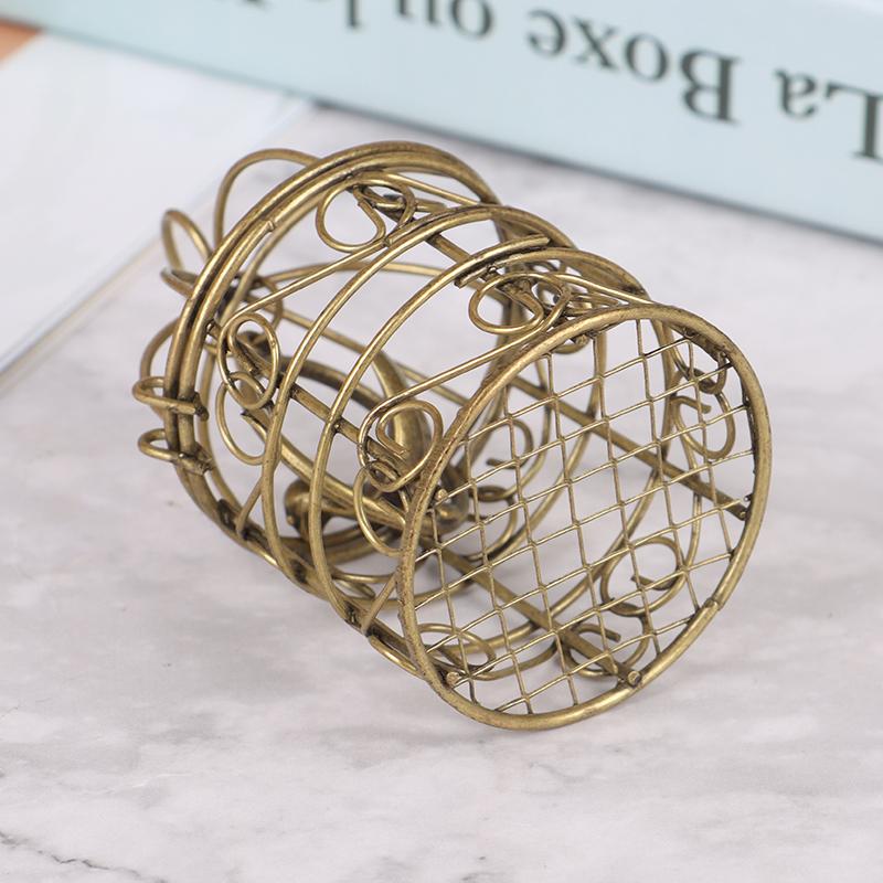 1:12 Dollhouse Miniature Furniture Metal Bird Cage For Dollhouse Decor Birdcage Size: 73mm*45mm