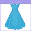 Fashion Women Dress With Sweet Peter Pan Collar Featuring Elegant High A-line Design