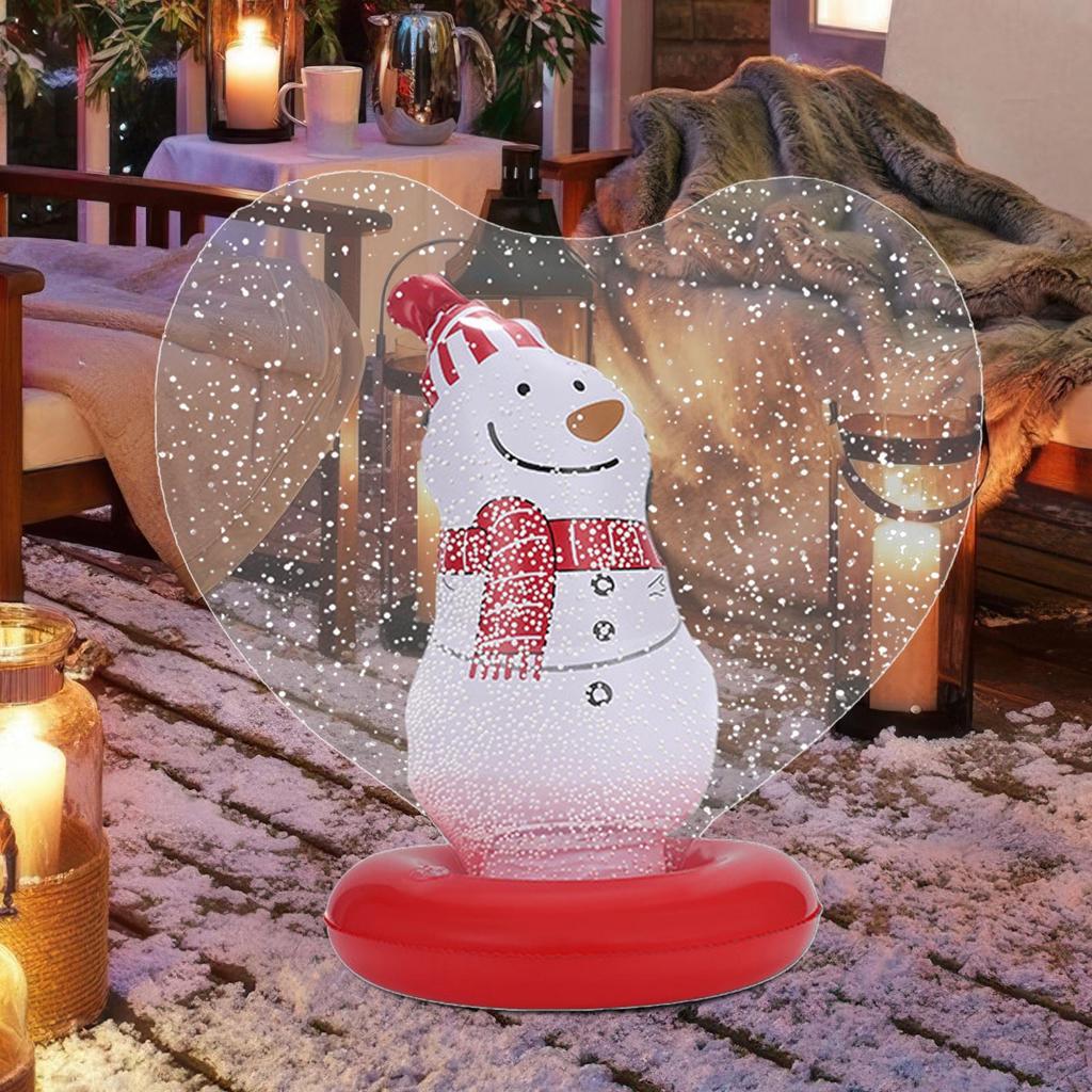 2025 Inflatable Christmas Balls Heart Shape Christmas Decorations Figurine Inside Holiday Blow Ball For Outdoor Yard Pool