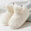 Zimní jehněčí vlna Bavlněné pantofle Nové nadýchané plyšové pantofle Kožešina Ploché boty Outdoor Dámské Bavlněné boty Silná podrážka Teplý fleece Domů