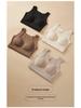 Women's Plus Size Velvet Warm Vest with Chest Pads - Autumn/Winter Cashmere Silk Base Shirt