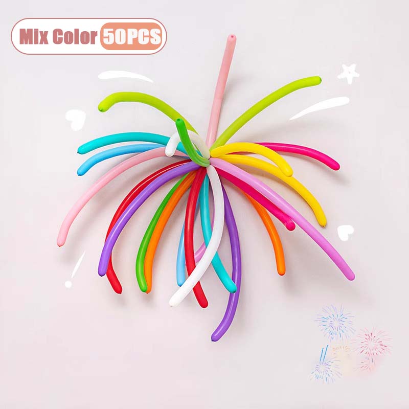 

50-400PCS Mix Color Long Balloon Kit Party Gift for Birthday Graduation Classroom Decorations Kids Toys Balloons Gifts As Shown