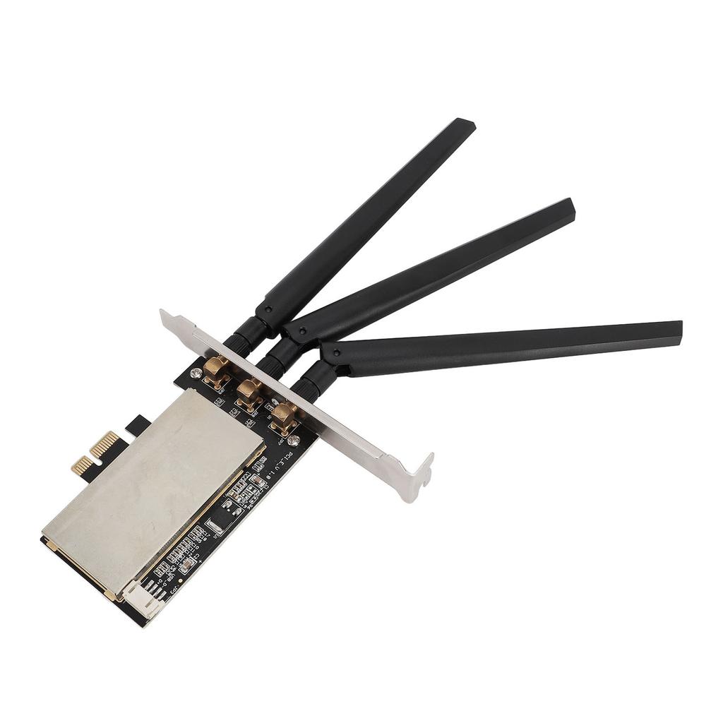 BCM43570 PCIEx1 Síťový adaptér s 3 anténami 2.4GHz 5GHz 1200Mbps Bluetooth 4.1 pro Win 10