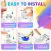 6-in-1 Paint Brush Cleaner with Water Cycle System and Palette,ABS Artist's Paint Brush Rinse Cup Holder, Automatic Washing Tool for Studio Outdoor