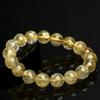 Hongchu Crystal Natural Cat's Eye Rough Hairline Golden Rutilated Quartz Bracelet Ice Crystal Golden Hair Quartz Bead Bracelet Loose Beads