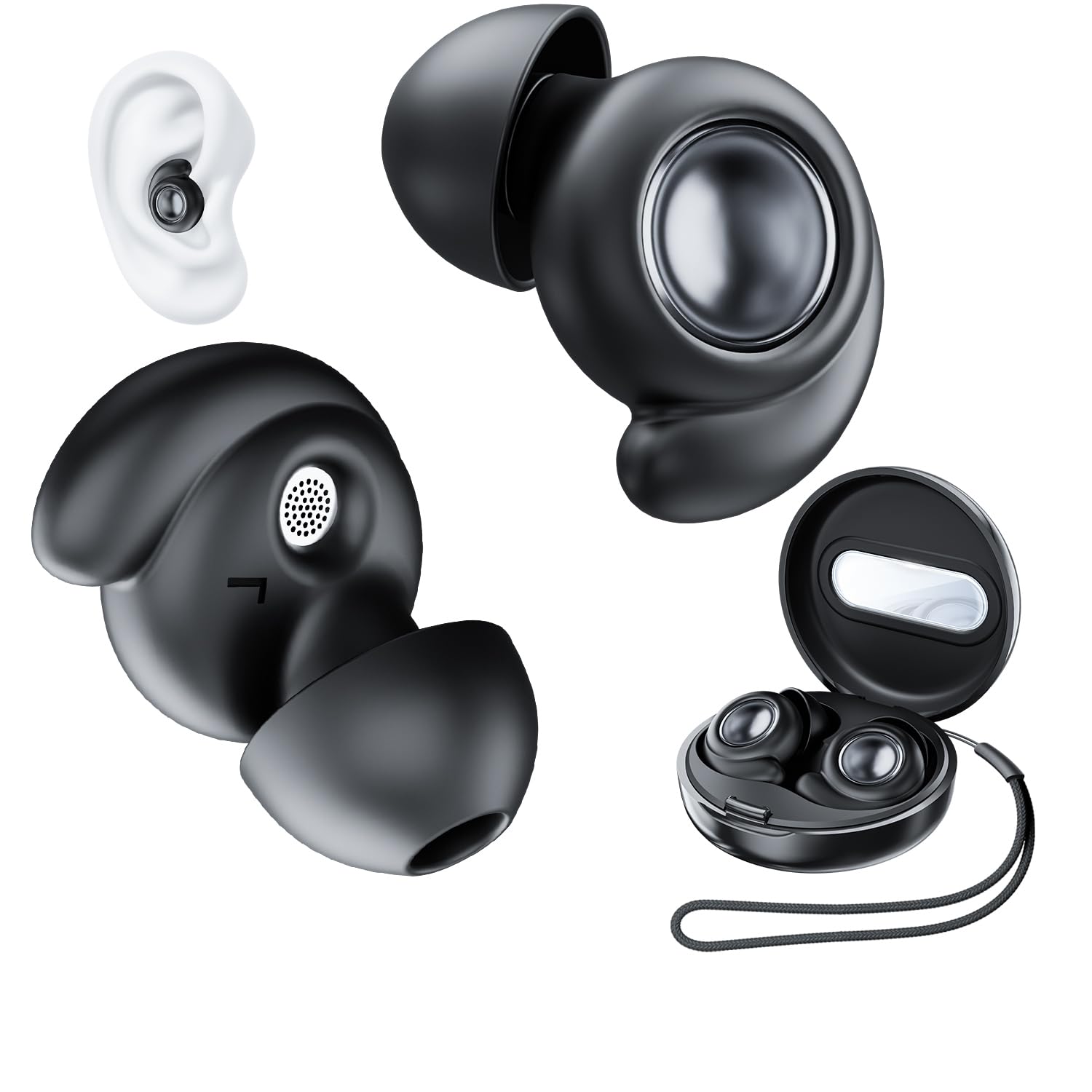 

Беруши для шума 45 дБ шум хорошие беруши для отдыха, которые только блокируют сон наушник для поставляется с хранилищем S M L [Всесторонняя звукоизоляция] сон, чёрный