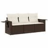 VidaXL Garden Lounge Set with Cushions 3 Pcs, Patio Sofas, Patio Furniture Set, Outdoor Furniture, Brown 3219862