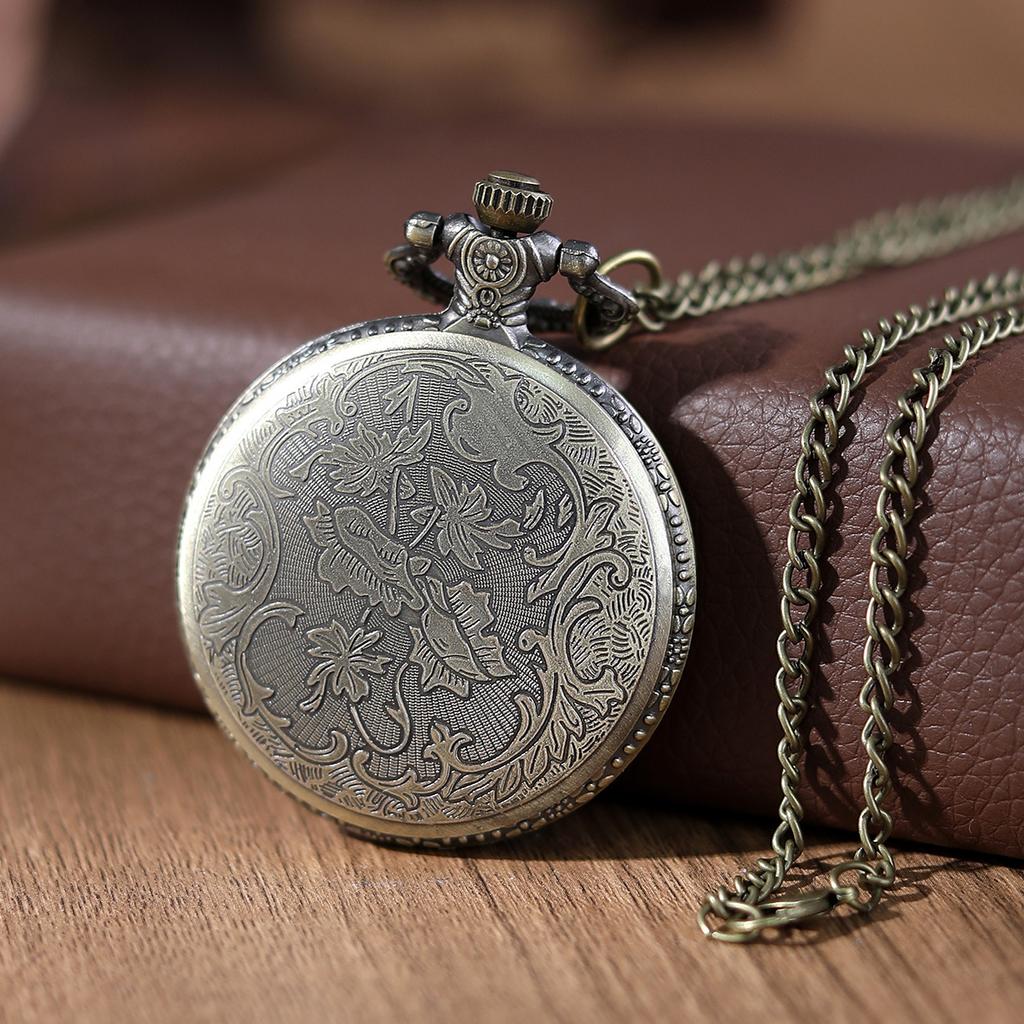 Men's Classic Quartz Watches Luxury Men Pocket Watch Fashion Women Mens Necklace Chain Watch