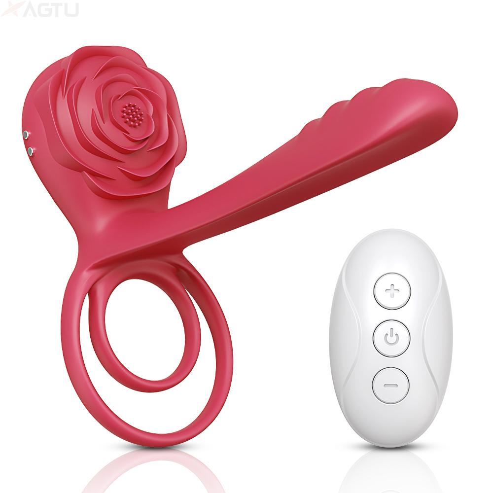 Cock Ring Vibrating Cock Rings for Man Couple Stimulator Ejaculation Delay Penis Ring Semen Lock Ring Adult Erotica Products 18