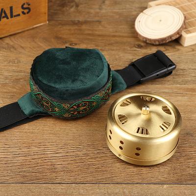 Messing Kupfer Moxa Moxibustion Box Tasche Moxa Brenner Akupunktur Roller Stick Holde