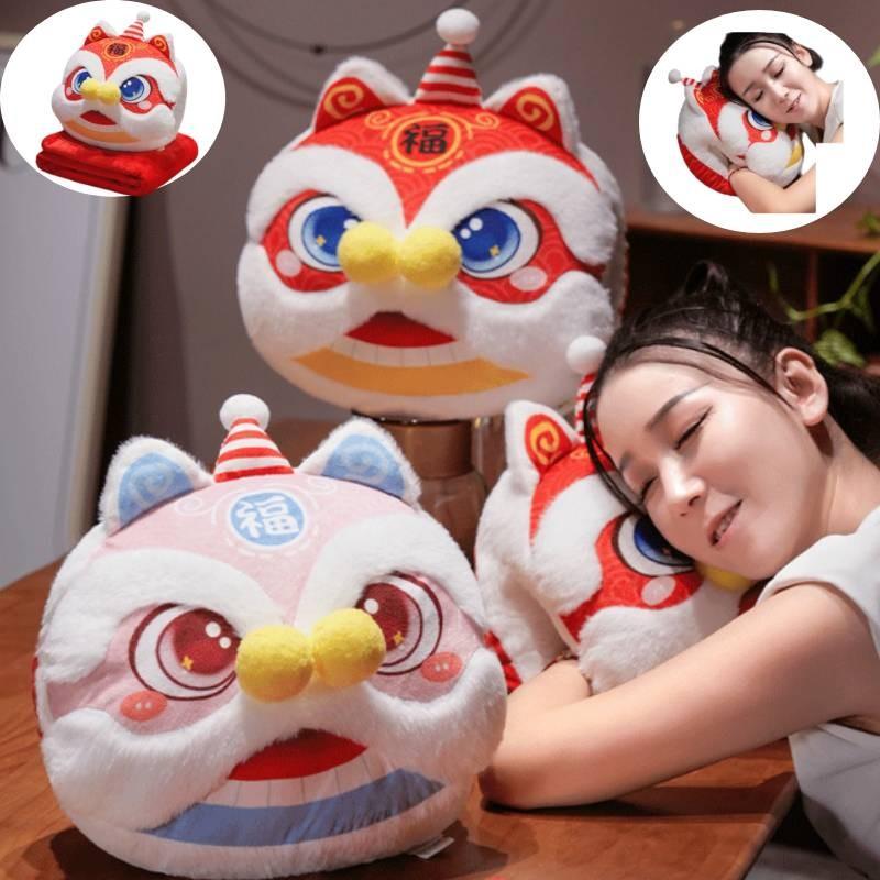Lion Southern Plush Toys Cartoon Animals 3 In 1 Blanket Snake Year Xmas Mascot