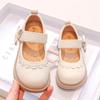 Children Leather Shoes Girls Fashion Solid Comfortable Leather Shoes Geniune Leather Low Top Princess Shoes Size 24-37