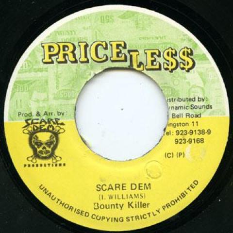 7inch Record BOUNTY KILLER - Scare Dem none Priceless 1995 Jamaica Reggae, Ska & Dub