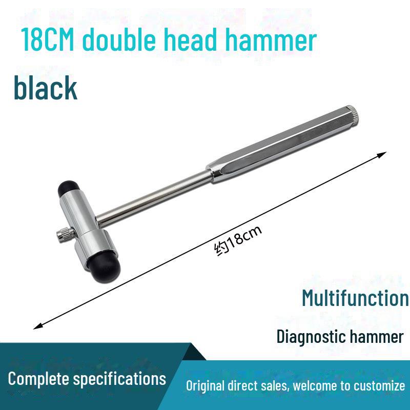 Multifunksjonell diagnostisk hammer i rustfritt stål med skala og rull