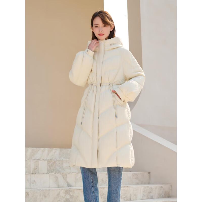 

Tanboer Women s Long Loose Hooded Drawstring Waist Down Jacket TB233836 160