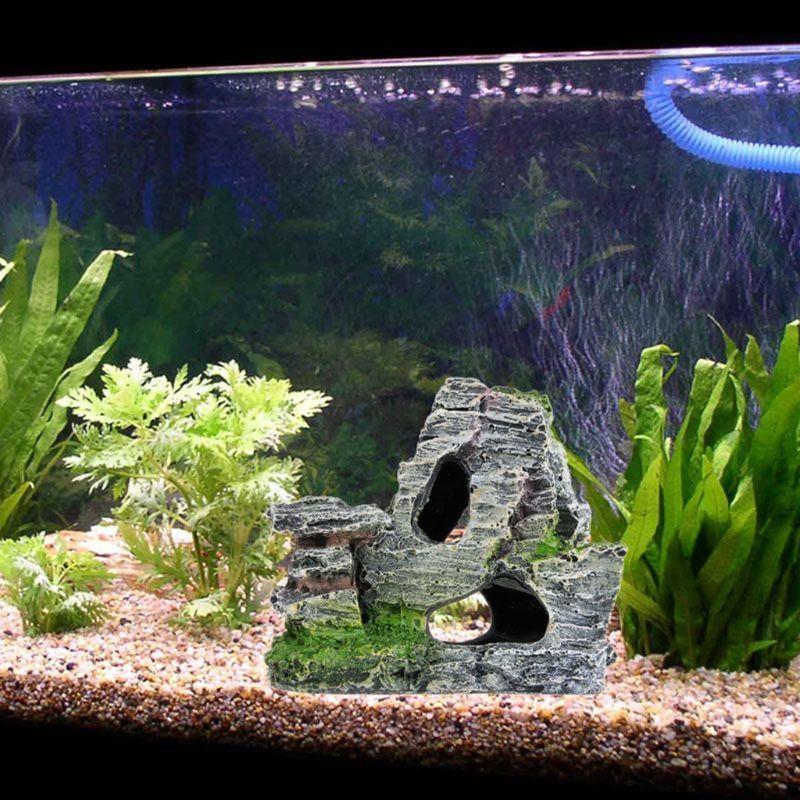 Aquarium Rock Mountain Stone Cave Fish for Tank Decorations Landscape Accessorie