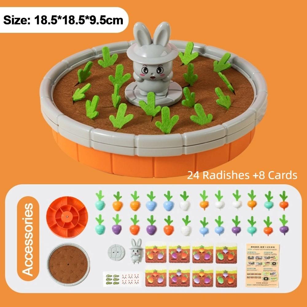 

Fine Motor Skill Infant Radish Pulling Toy Memory Game Pulling Carrot Plush Toy for Toddlers Toy Set