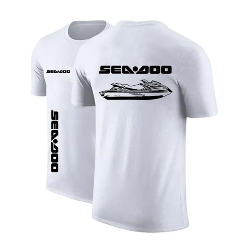 2026 Sea Doo Seadoo Moto New Summer Men's Brand T-Shirt Short Sleeve Round Neck Casual Fit Comfortable Quick Drying T-shirt Tops