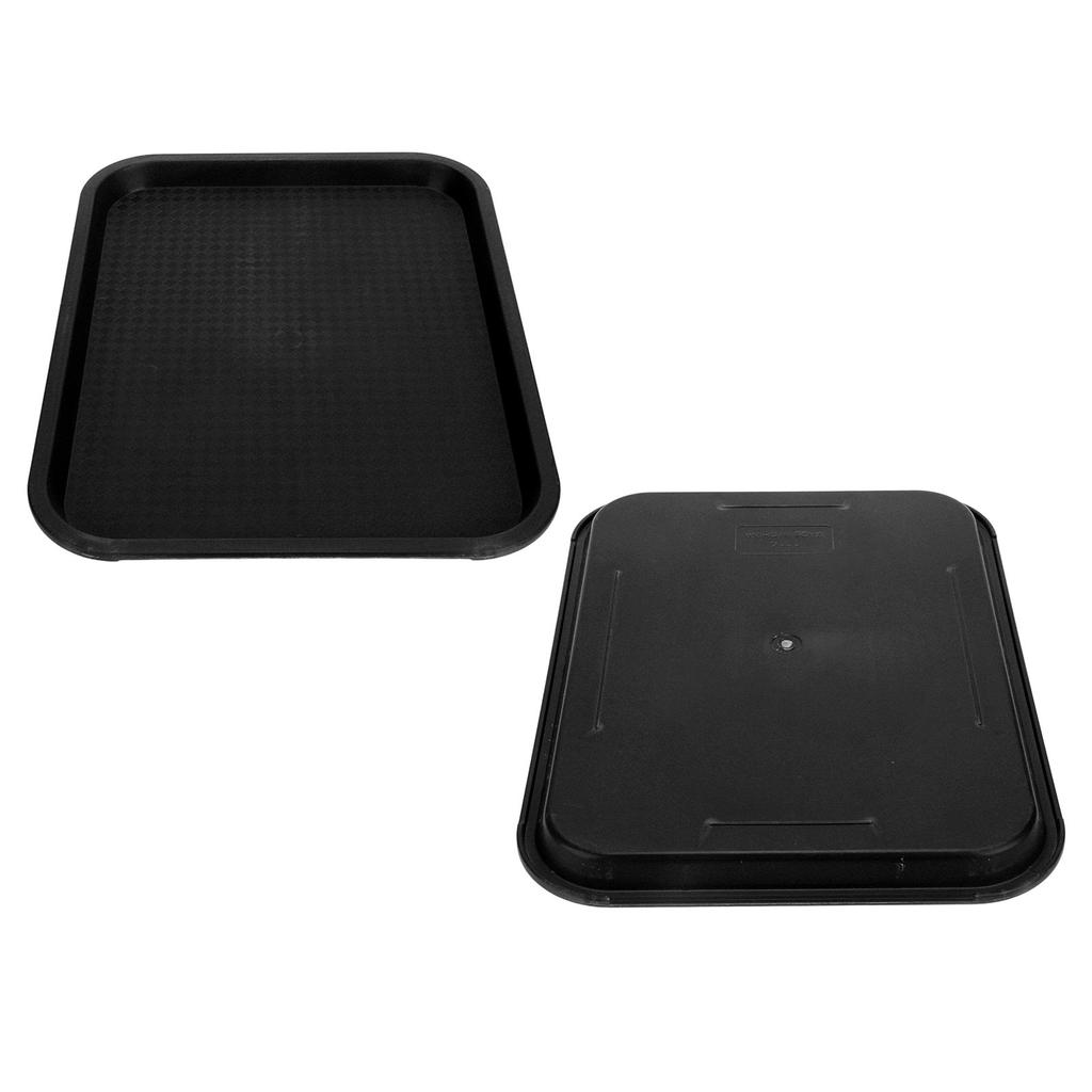 Fast Food Tray PP Rectangular Thick Slip Resistant Multi Purpose Food Service Tray for Restaurant Canteen