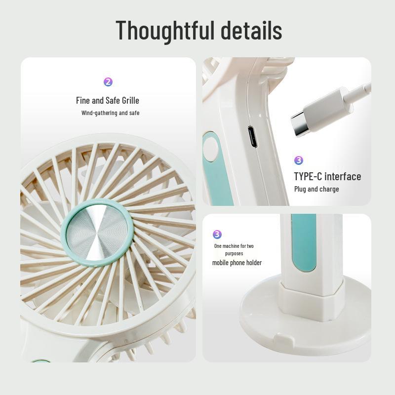 Rechargeable Mini Handheld & Desktop Fan - Perfect Portable Summer Gift