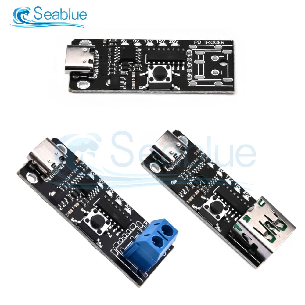 

100W 5A Type-C USB QC Decoy Trigger Board 5V 9V 12V 15V 20V Output PD 2.0 3.0 Trigger Adapter Кабельне підключення Детектор опитування