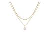 Necklace women's double-layer stacking simple personality high-end temperament versatile decorative pendant collarbone chain accessories