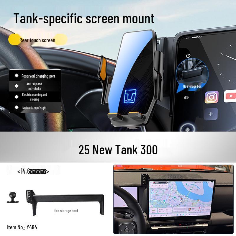 Tank 500 Mobile Phone Holder: Wireless Charger for 26 Models (400hi4t/300/700)