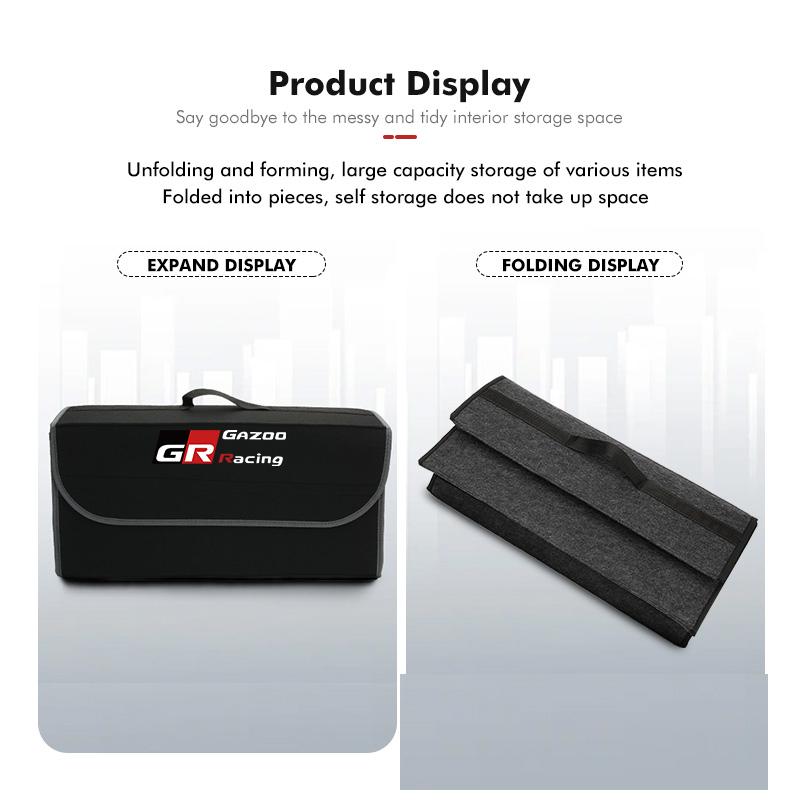 Car Storage Bag Foldable Travel Organizer Box Trunk Tool Case For S7 Yaris Corolla Rav4 GR Auris Cruiser Prius Voxy JH7