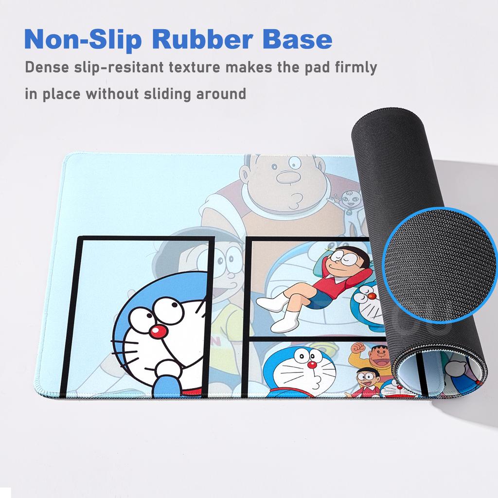 Extended Anime Mousepads Kawaii D-doraemon Pattern Non-slip Desk Mats Gaming Accessories Laptop Office Desk Keyboard Rubber Mats