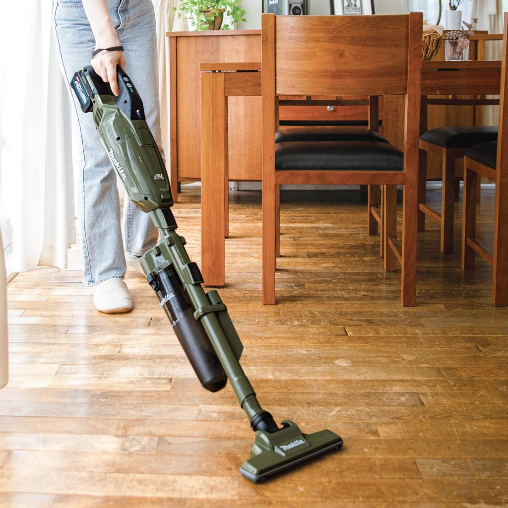 Makita Rechargeable Cleaner 40Vmax and Charger Sold with Locking Cyclone Attachment (Snow White) (Battery Separately) (CL002GZCW)