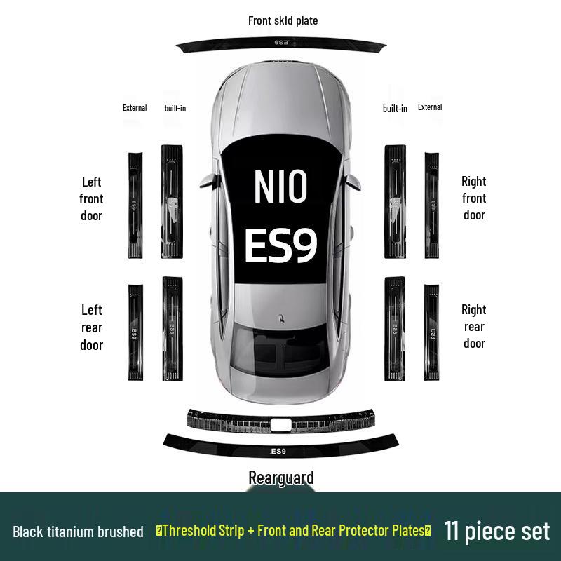 Stainless Steel Scuff Plates for 26 NIO ES8 Models - Interior Upgrade Accessories