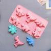 Dinosaur Silicone Cake Mold For Baking Kid Cartoon Dino Chocolate Candy Tray Soap Candle Making Tools Cupcake Topper Decorating