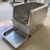 Stainless Steel Cat Litter Box Anti-splash Large Open Cats Sandbox Semi-enclosed Oversized Cat Toilet Heightened Pet Toilets