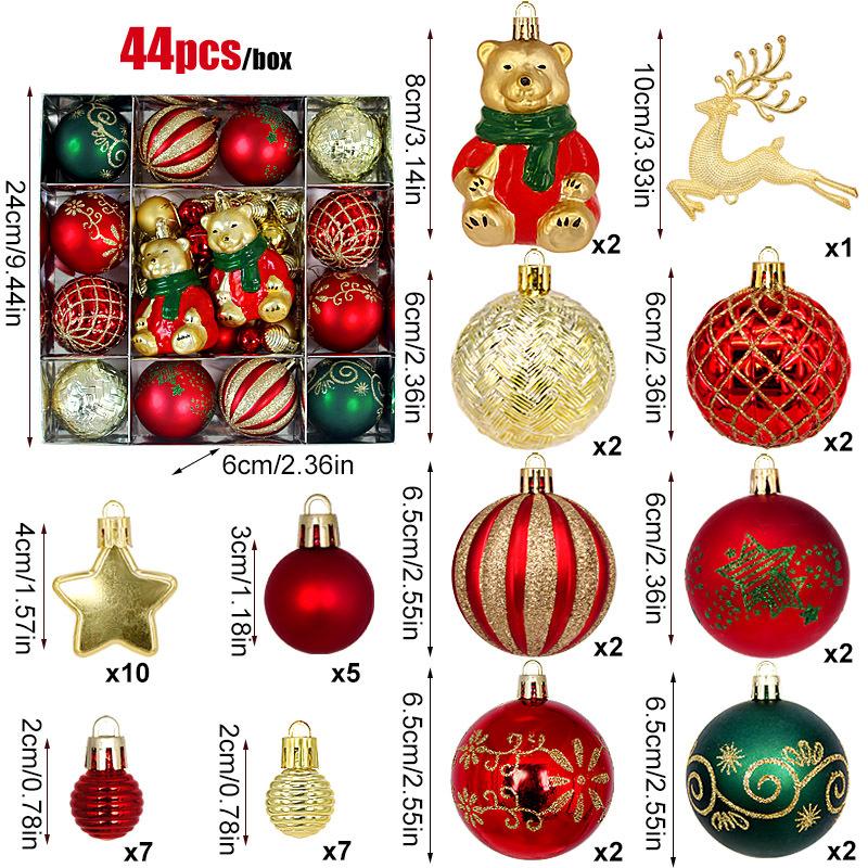 Electroplated Christmas Ornaments Festive Christmas Decoration Balls Christmas Ball Ornaments Painted For New Year Celebration