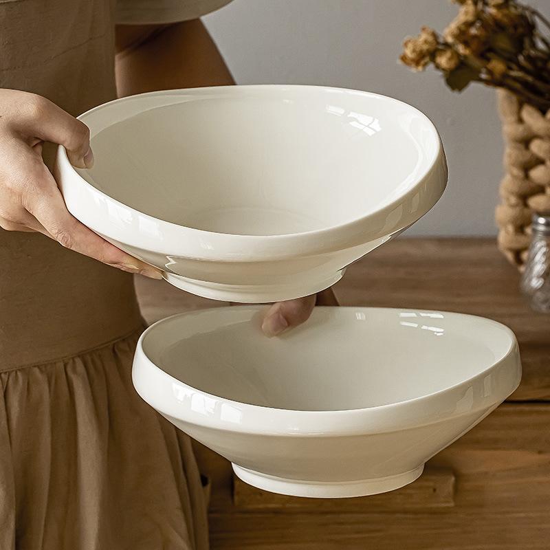 Design Nordisk Stil Specialformad Skål High-End Keramik Konstnärlig Konception Grönsaksskål Hushåll Ramen-skål Hattskål Servis Soppskål