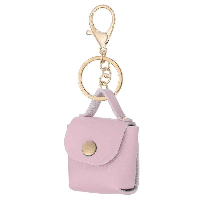 

[PATIKIL] coin pouch PU Leather Small Coin Purse Key Chain Women s Key Chain Pouch Mini Tote Bag Key Chain Cute Small Change Holder for Handbag