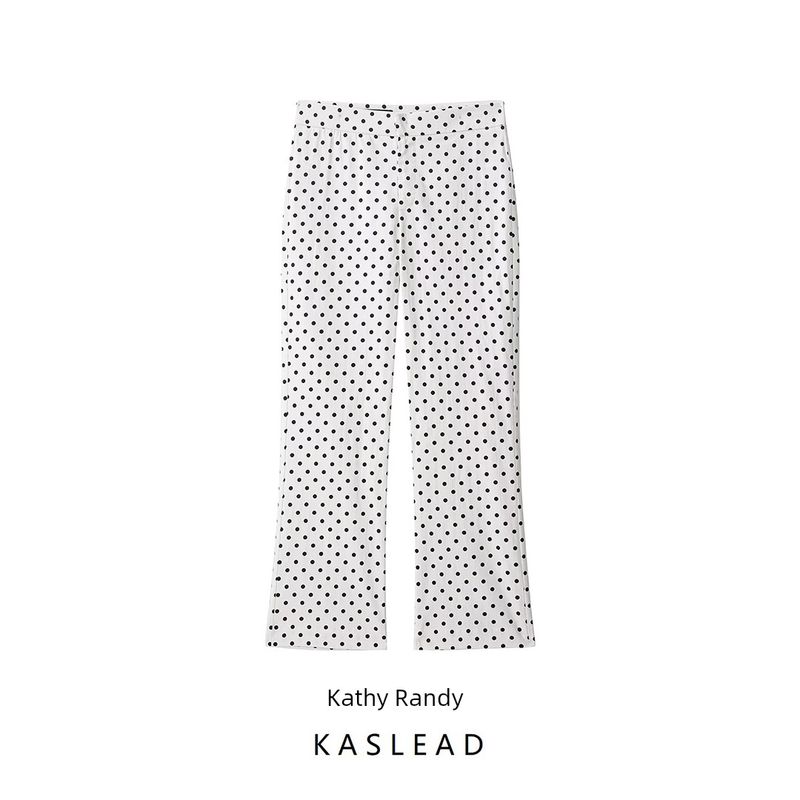 Kaslead New Women Clothes Western Style Fashion Simple and Versatile Polka Dot Mini Trumpet Pants 3152507