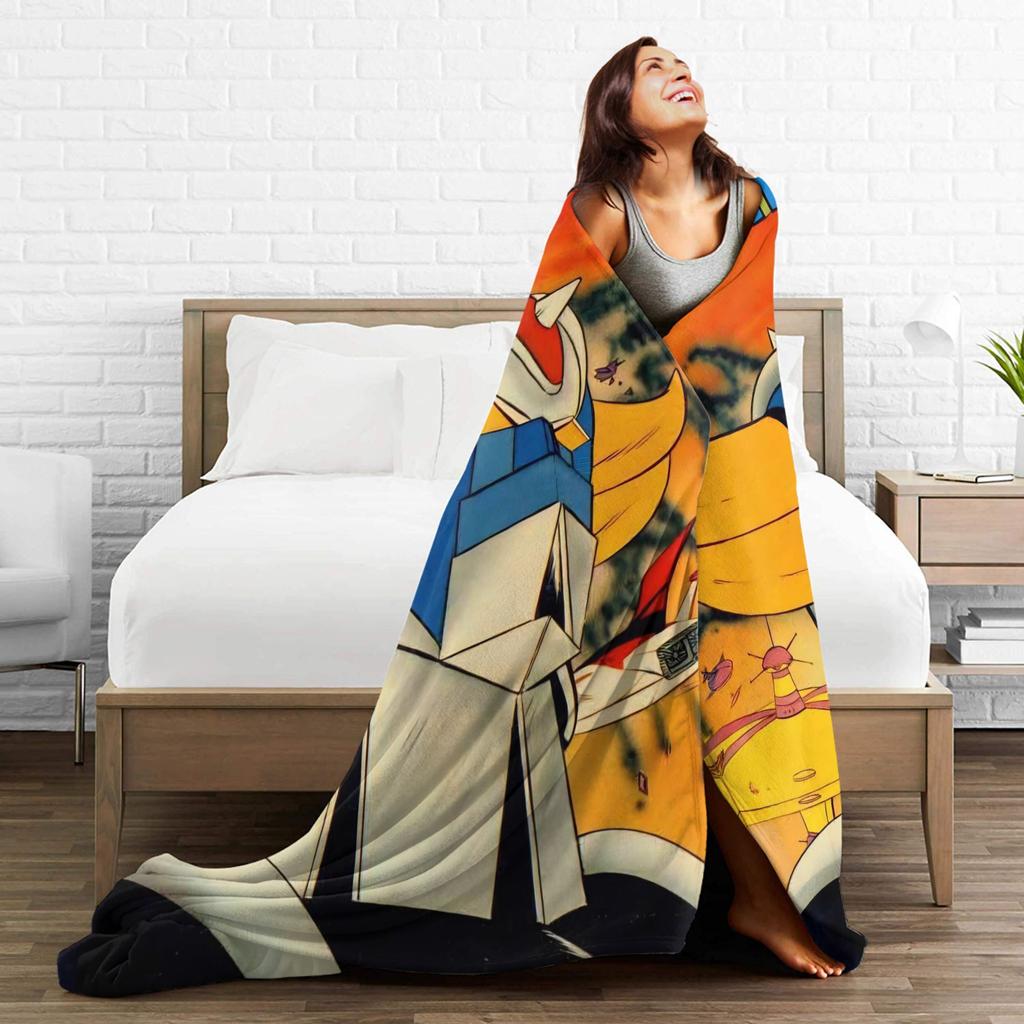 UFO Robot Grendizers Goldorak Blankets Japan Anime Fleece Funny Warm Throw Blankets for Home Restaurant Winter Car