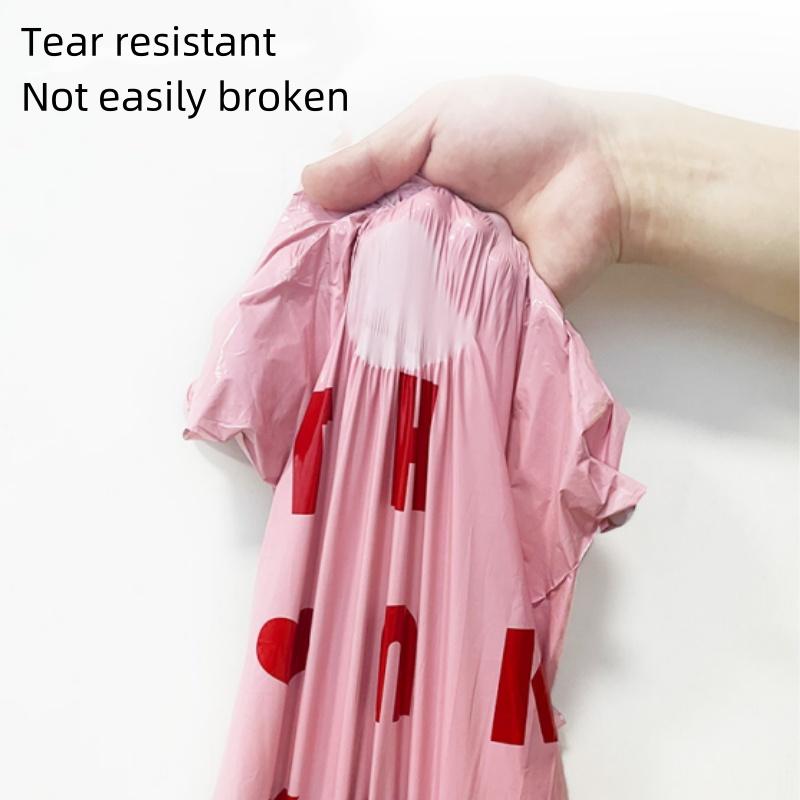 100 Adet/paket Plastik Kargo Poşeti TEŞEKKÜR Kalp Desenli Zarf Kurye Çantası PE Su Geçirmez Kalınlaştırılmış Ekspres Posta Ambalaj Çantaları